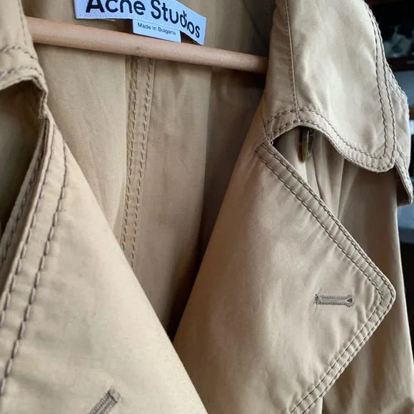 Perfect Acne Studios Capelet Trench Coat 100% Cotton, size S / 36 - Picture 15 of 16